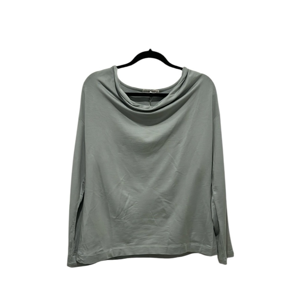 Barefoot Dreams Malibu collection luxe lounge cowl neck pullover blue XL NWT